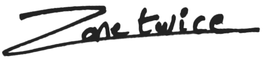 Zane Twice signature